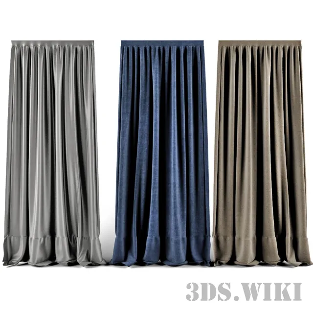 decoration – Set of classic curtains 3ds Max