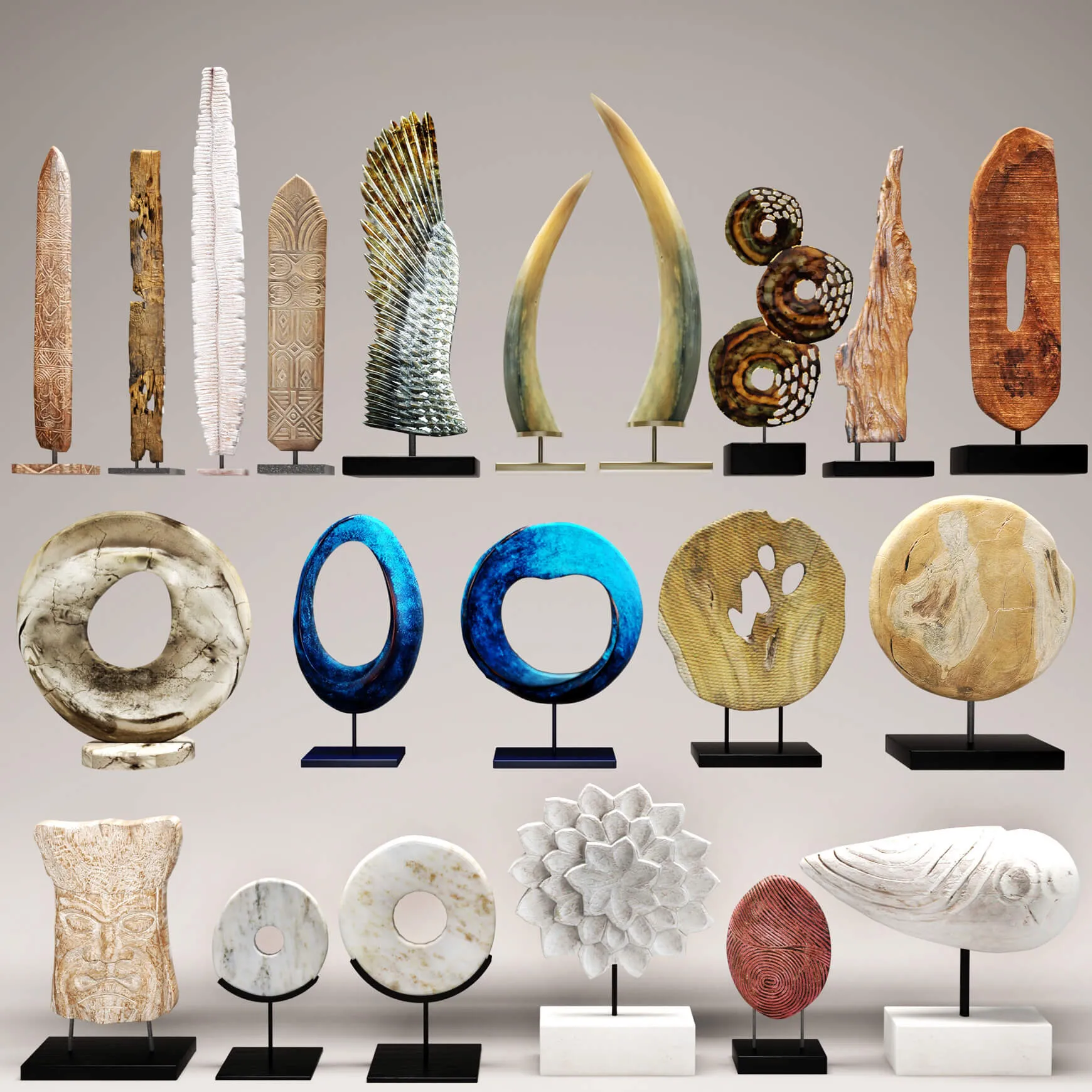 decoration – Set of decorative objects 02 3ds Max