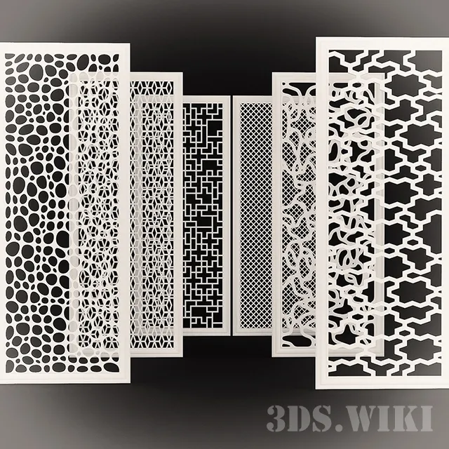 decoration – Set of decorative panels 3ds Max