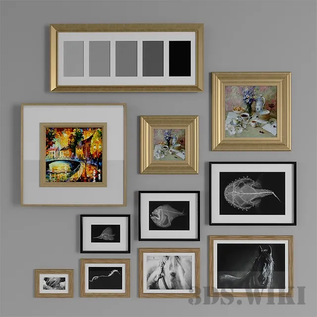 decoration – Set of different picture frames 3ds Max