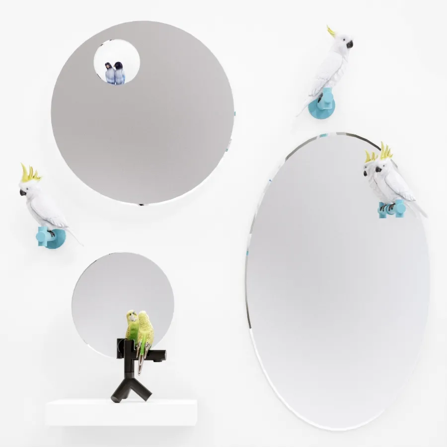 decoration – Set of mirrors The Parrot Party 3ds Max