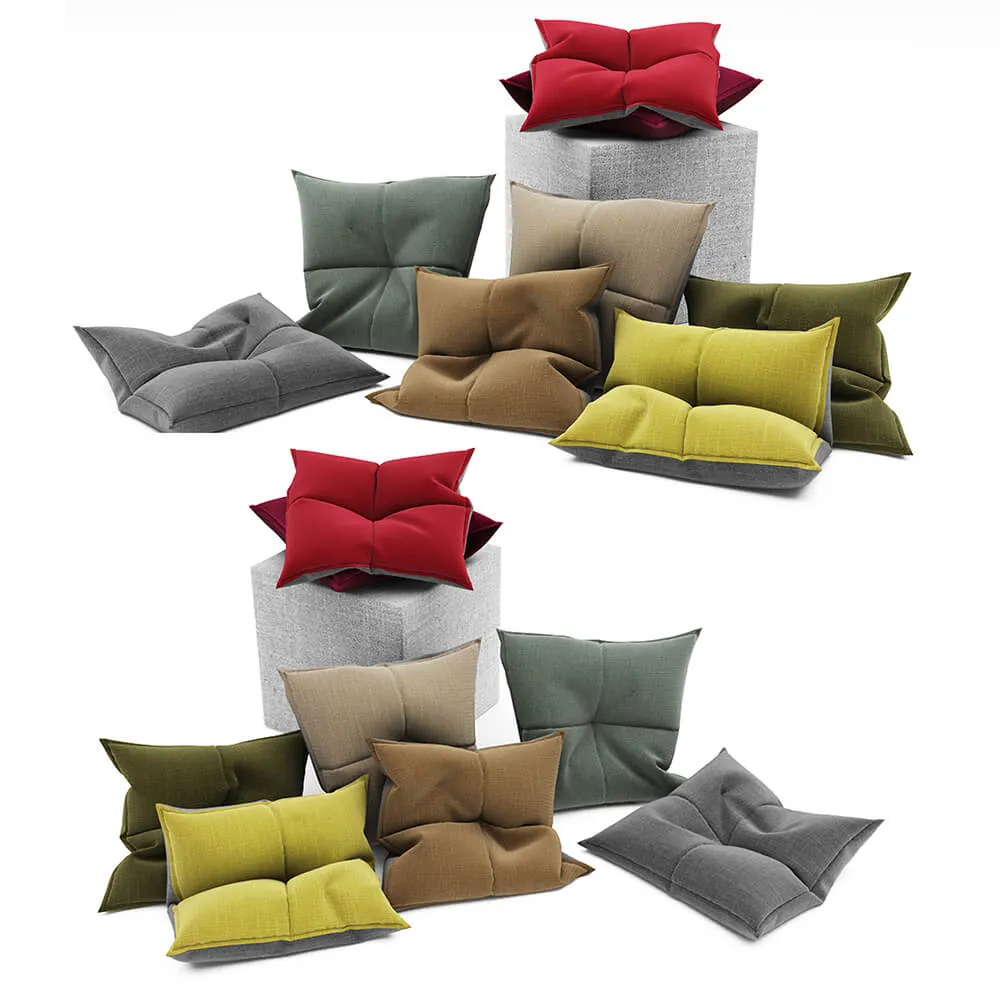 decoration – Set of modern beautiful pillows 3ds Max