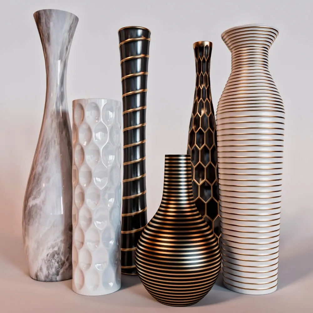 decoration – Set of modern vases 3ds Max