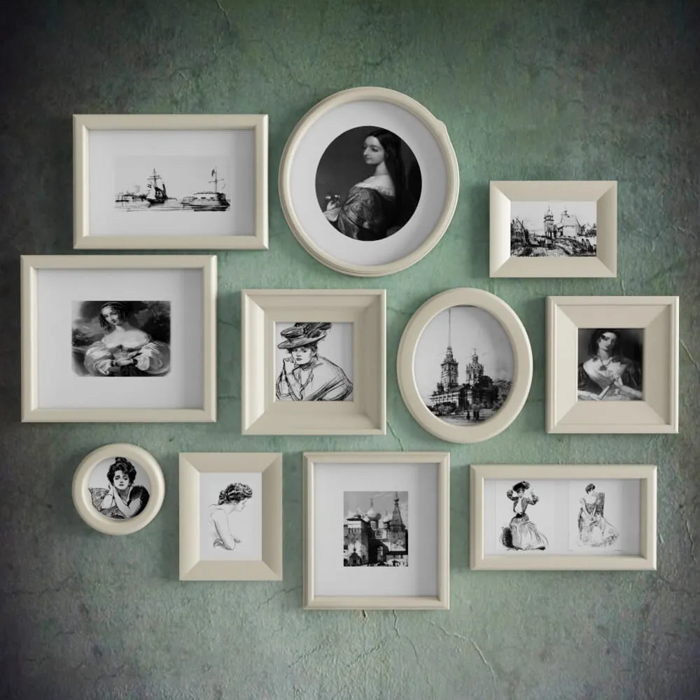 decoration – Set of paintings 4 3ds Max