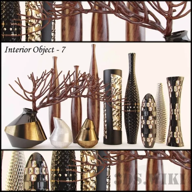 decoration – Set of vases and decorations 3ds Max