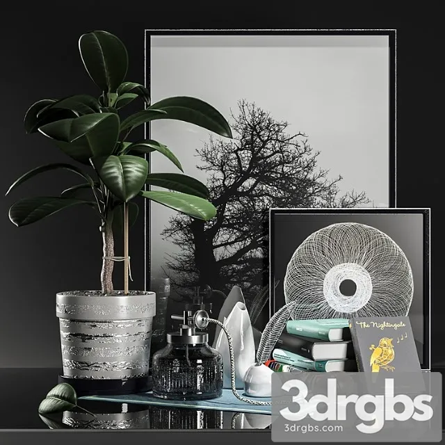 Decoration set with fikus 3dsmax Download