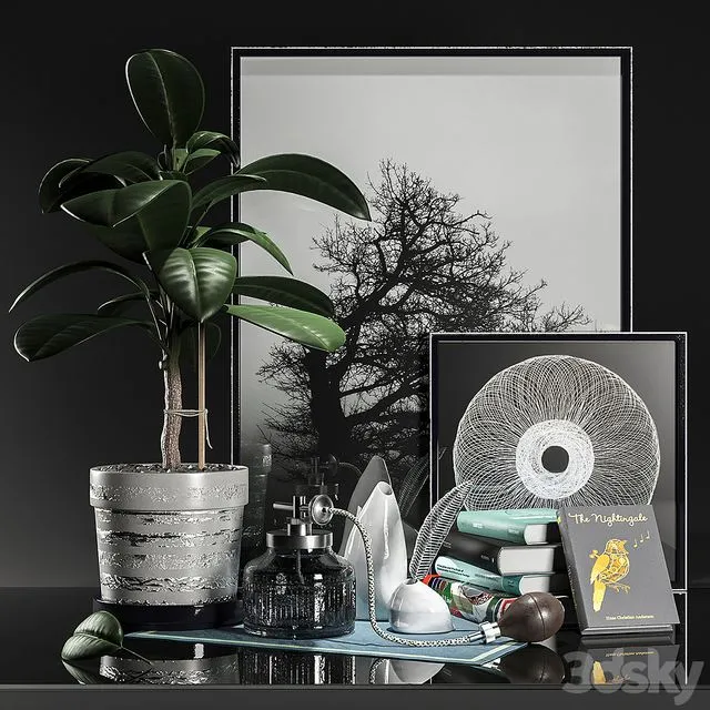 DECORATION SET WITH FIKUS 3dsMax Model