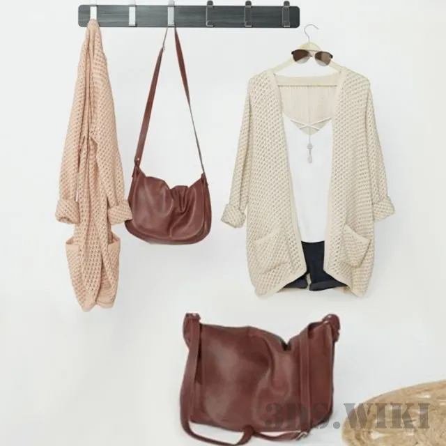 decoration – Set with leather bags 3ds Max