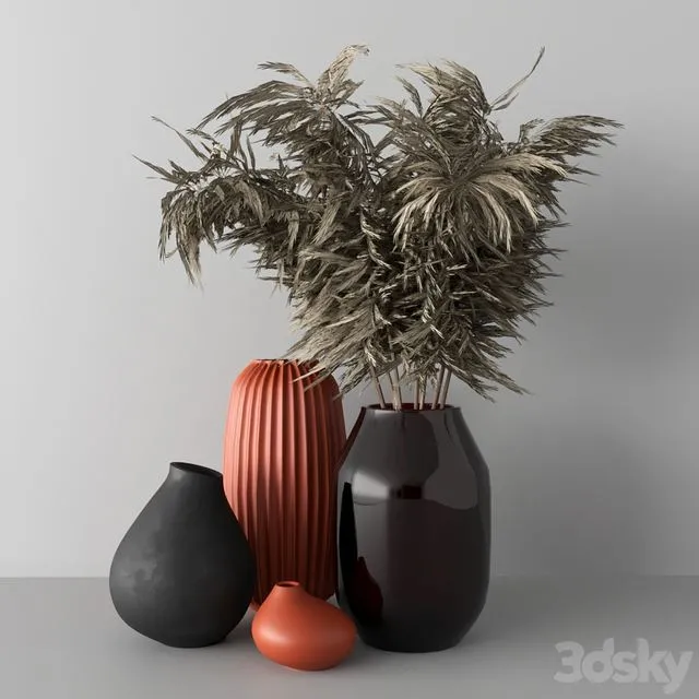 Decoration set with vases 3dsMax Model