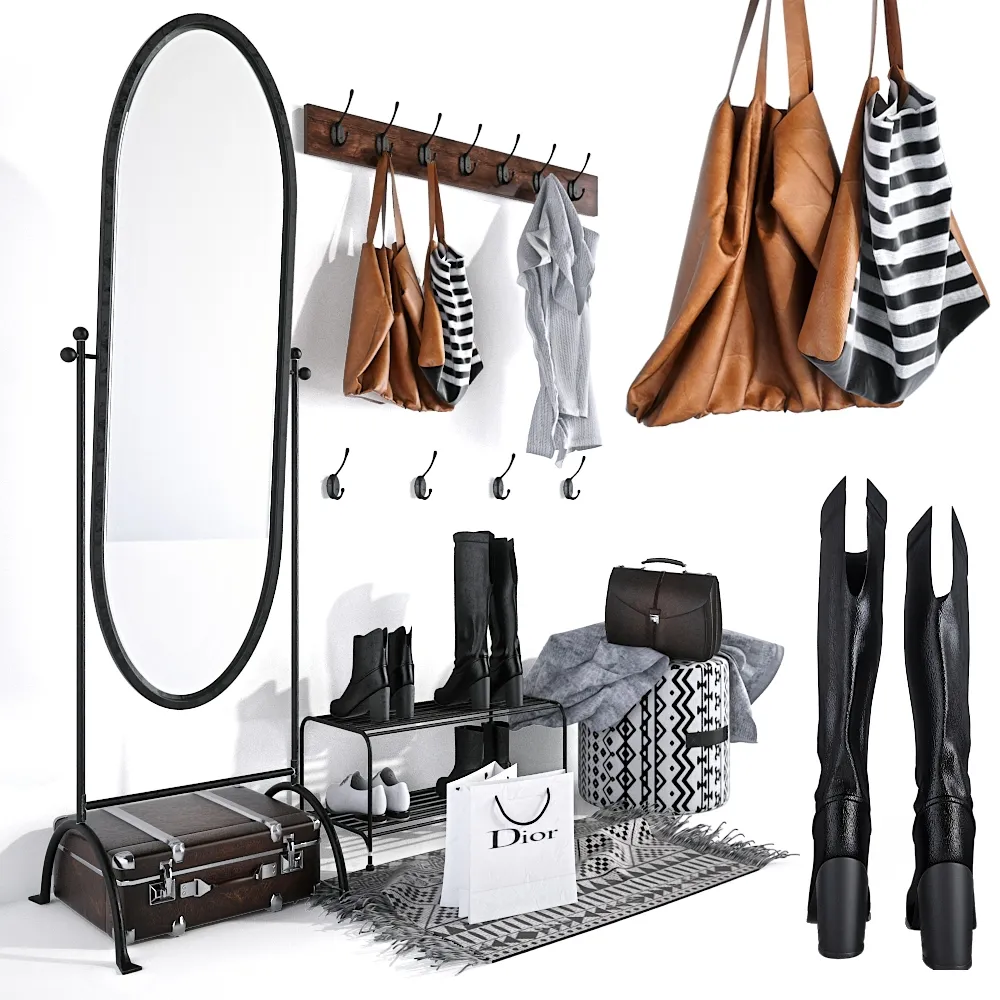 decoration – Sets in the hallway 82 3ds Max