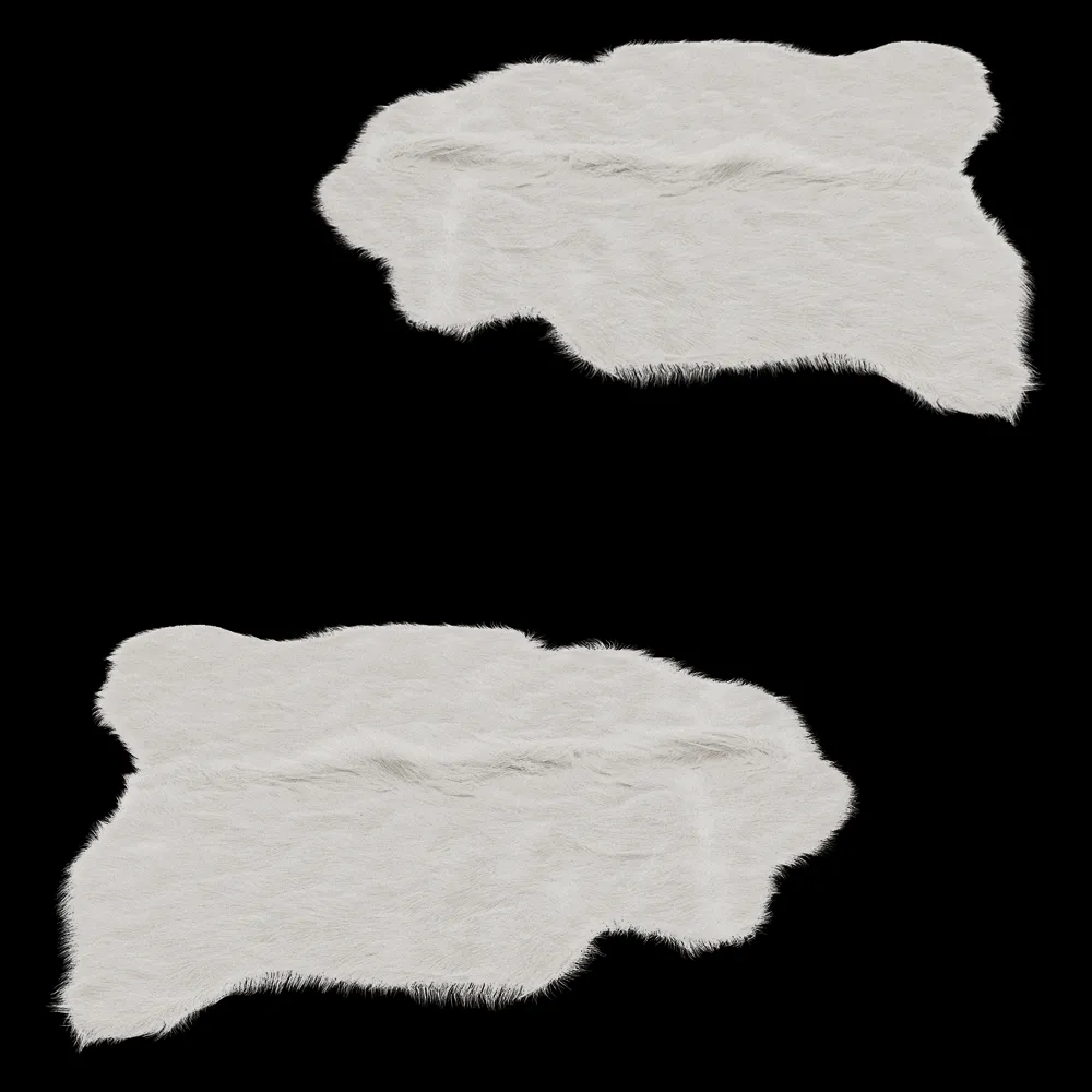 decoration – Sheep skin carpet 3ds Max