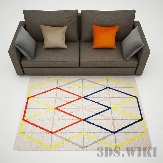 decoration – Sofa and carpet from IKEA 3ds Max
