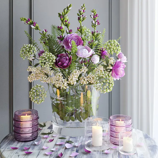 decoration – Spring flowers 57 3ds Max