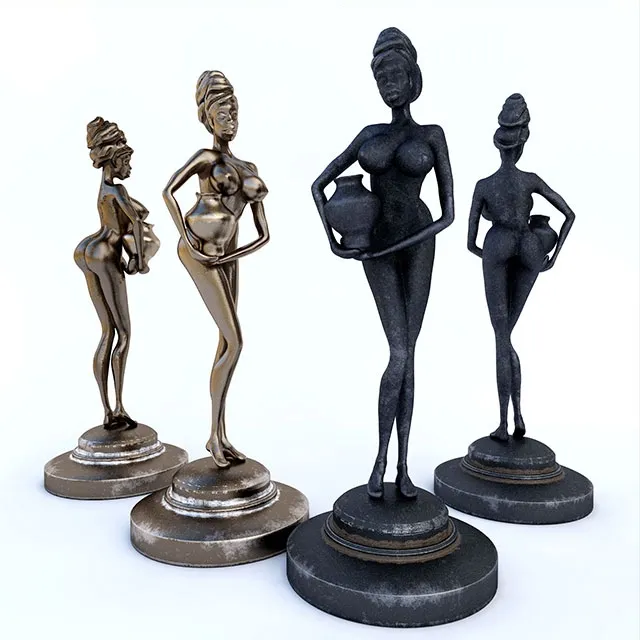 decoration – Statuette of an African grotesque 3ds Max