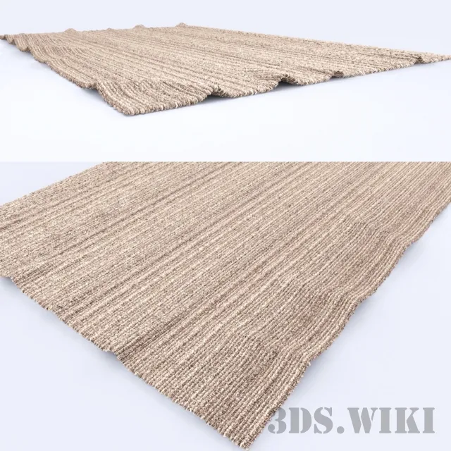 decoration – Striped plain rug 3ds Max