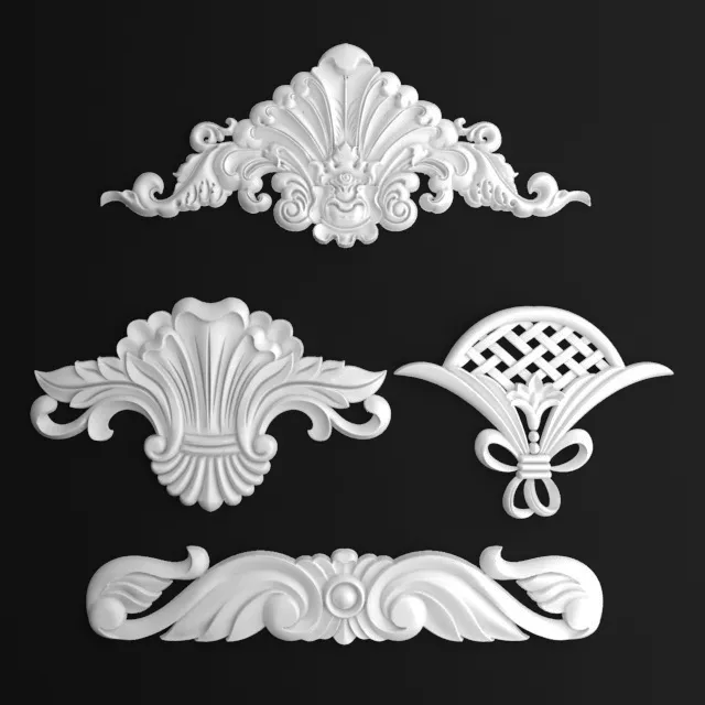 decoration – Stucco cartouche crown 3ds Max