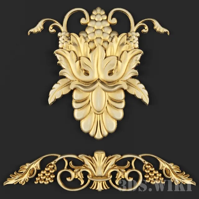 decoration – Stucco grapes 3ds Max