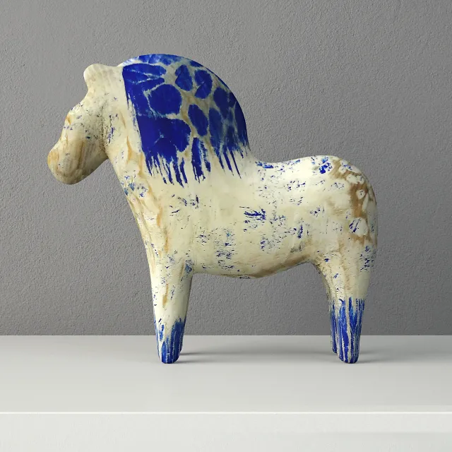 decoration – Swedish horse Dala 3ds Max