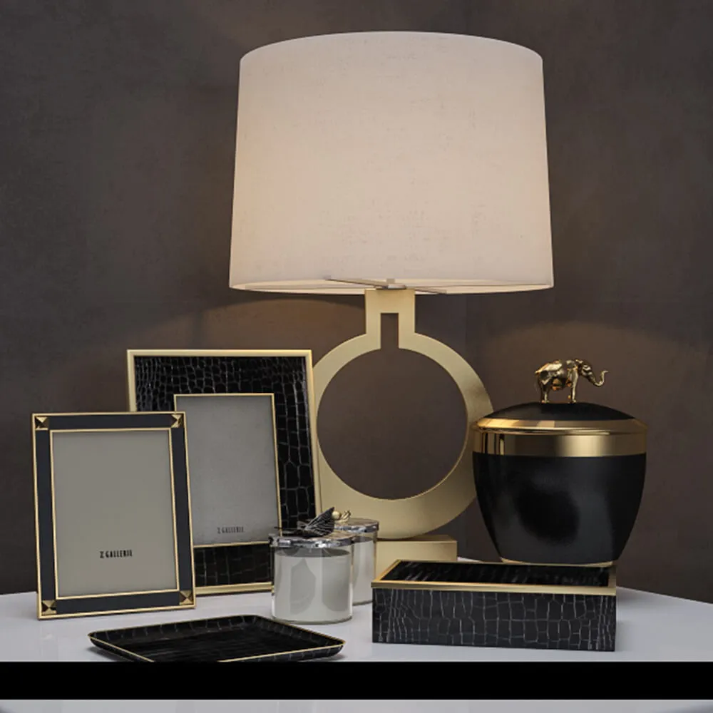 decoration – Table lamp and picture frames 3ds Max
