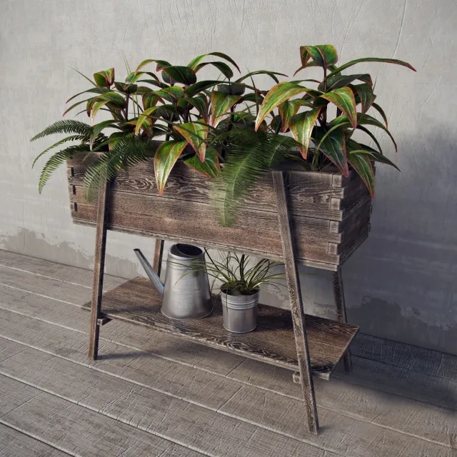 decoration – Terrace plants 3ds Max