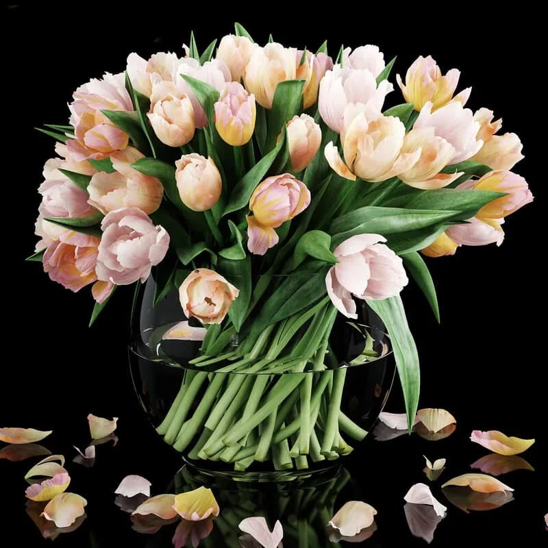 decoration – Tulips 16 colors 3ds Max