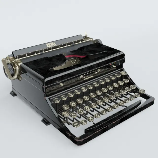 decoration – Typewriter Royal Portable Standard Model O 1936 3ds Max