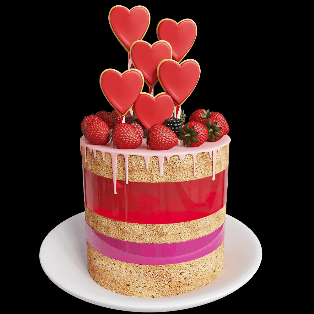 decoration – Valentine Cake 3ds Max