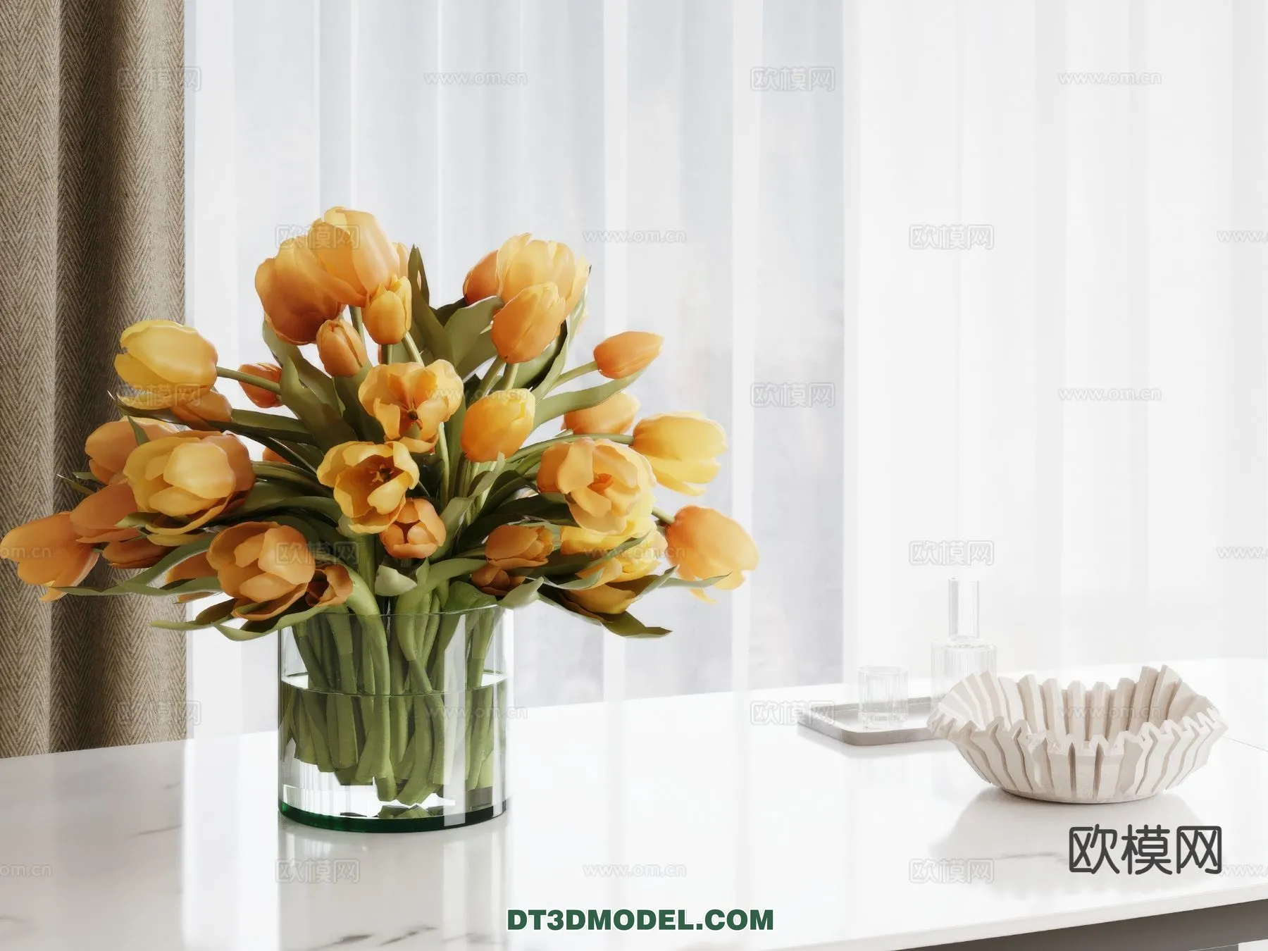 DECORATION – VASE – 3D Model For Interior Design – 722