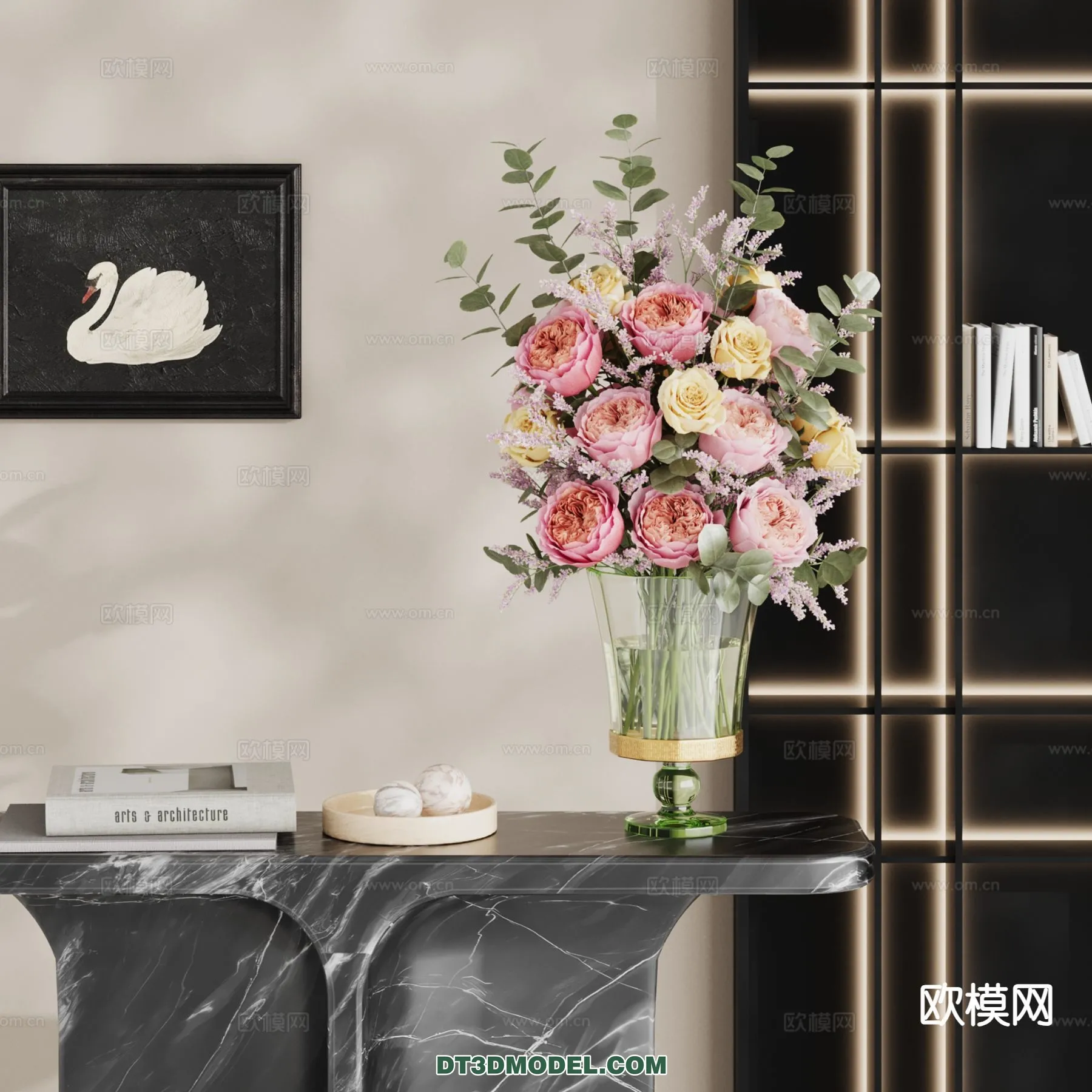 DECORATION – VASE – 3D Model For Interior Design – 736