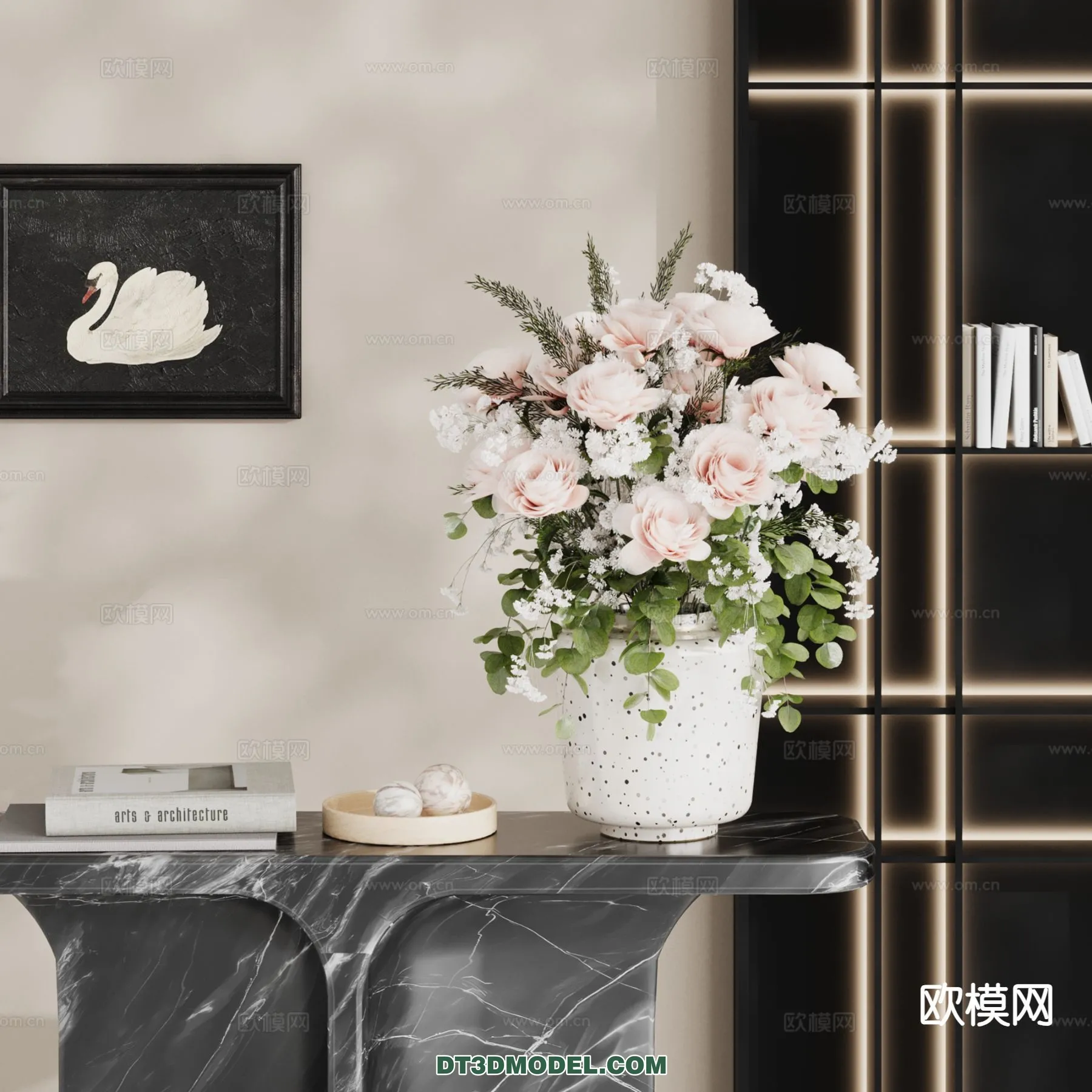 DECORATION – VASE – 3D Model For Interior Design – 737