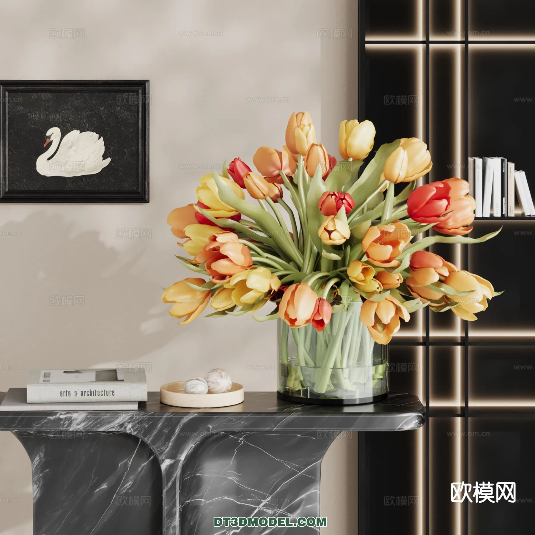 DECORATION – VASE – 3D Model For Interior Design – 738