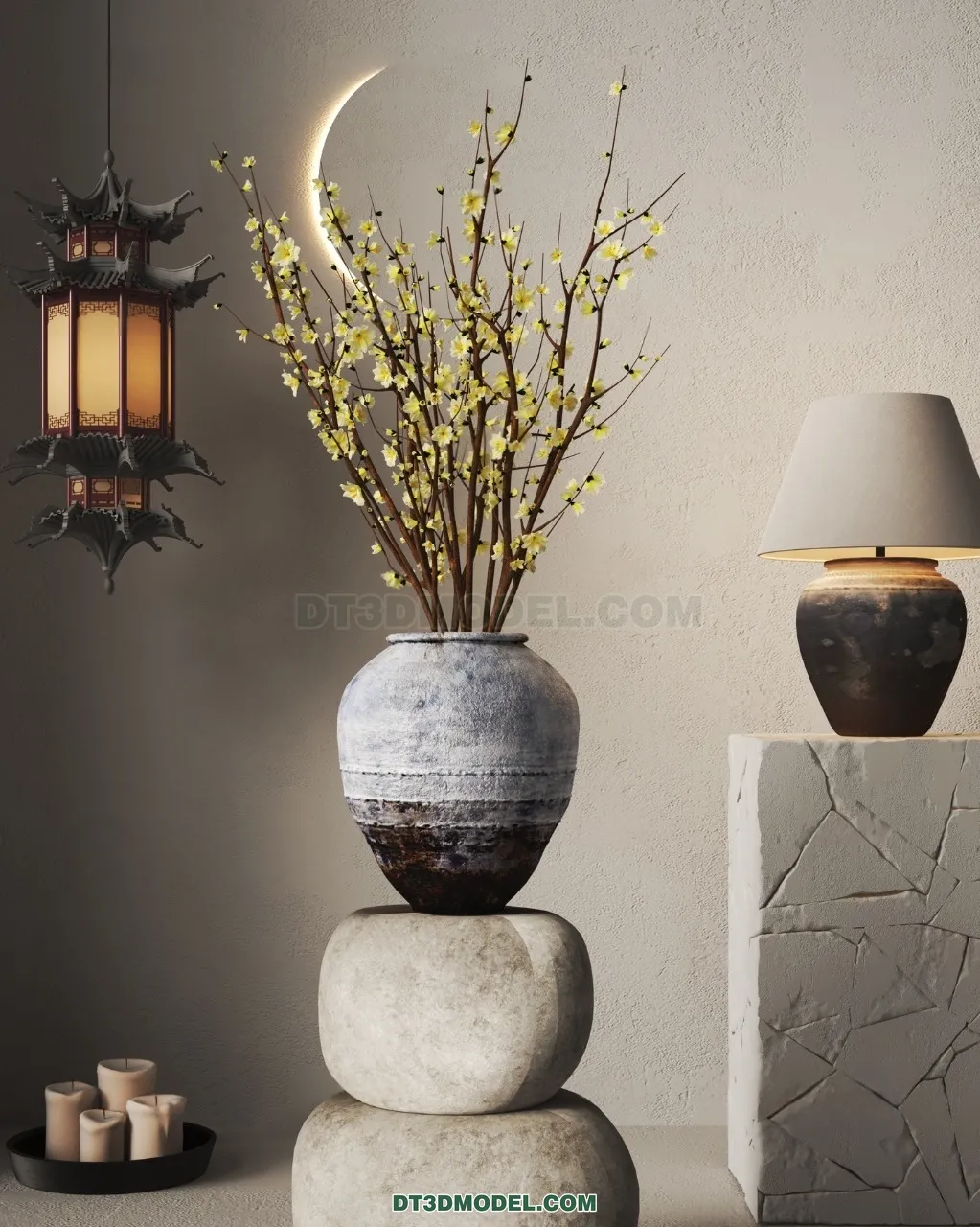 DECORATION – VASE – 3D Model For Interior Design – 859