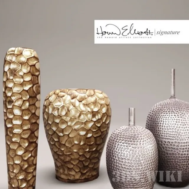 decoration – Vase set by  Howard Elliott 3ds Max