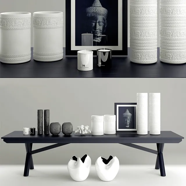 decoration – Vases and candles site kelly hoppen 3ds Max