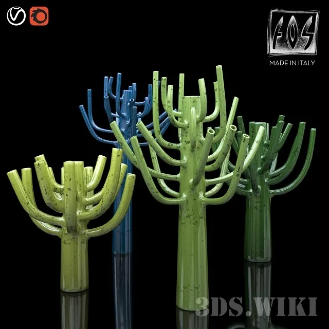 decoration – Vases in the form of an ornamental plant 3ds Max