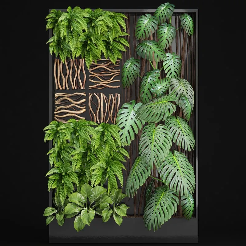 decoration – Vertical gardening 02 3ds Max