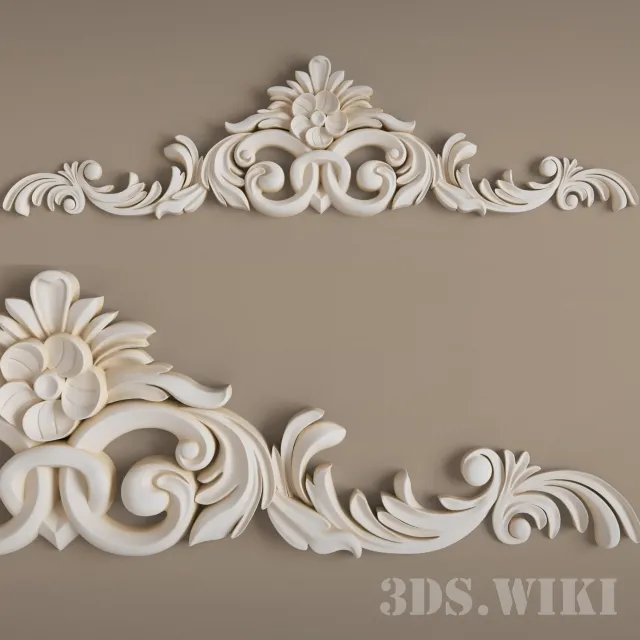 decoration – Very beautiful classical stucco 3ds Max