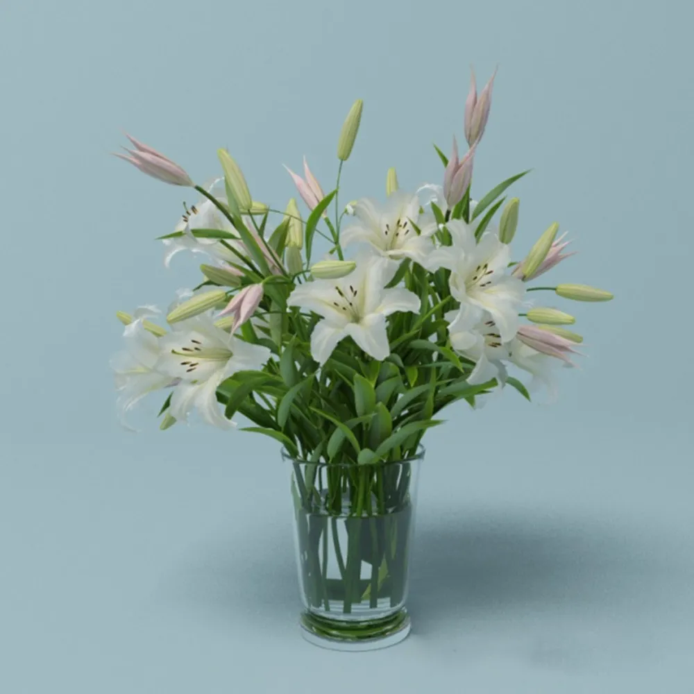 decoration – Very beautiful lilies 3ds Max