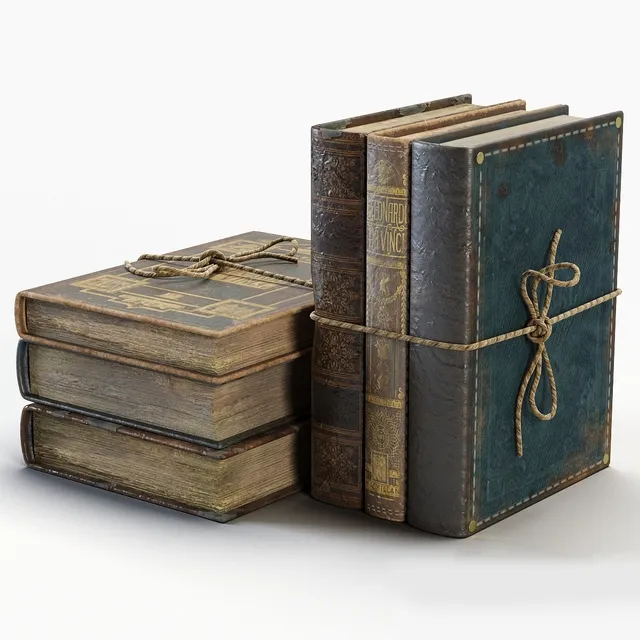decoration – Vintage books 3ds Max