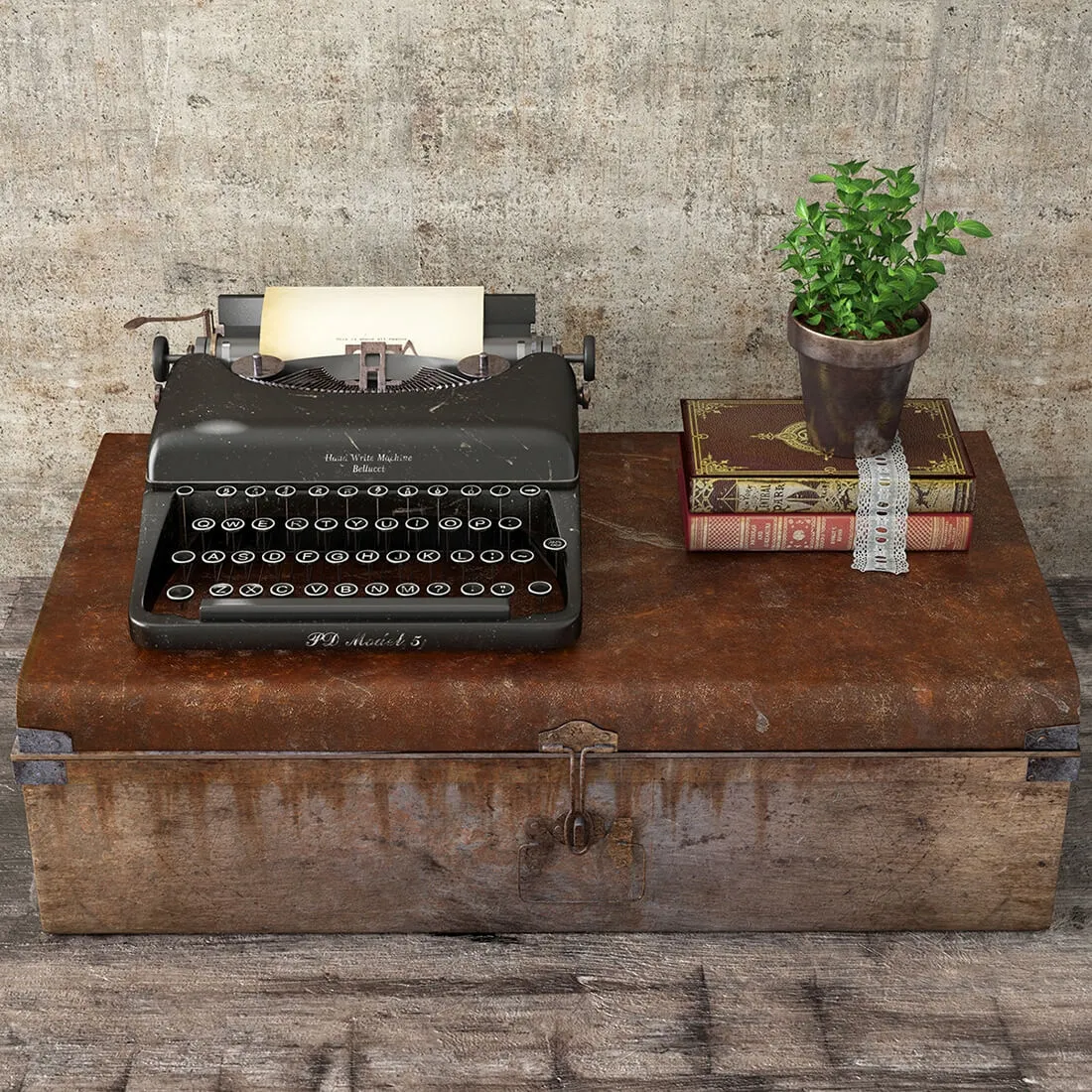 decoration – Vintage set 01 3ds Max