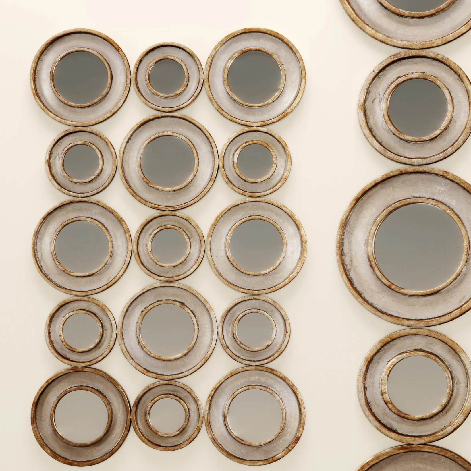 decoration – Vobbia metal circles mirror. Uttermost 3ds Max