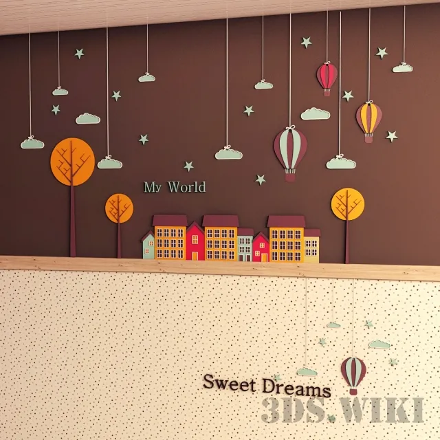 decoration – Volumetric decor for children 3ds Max