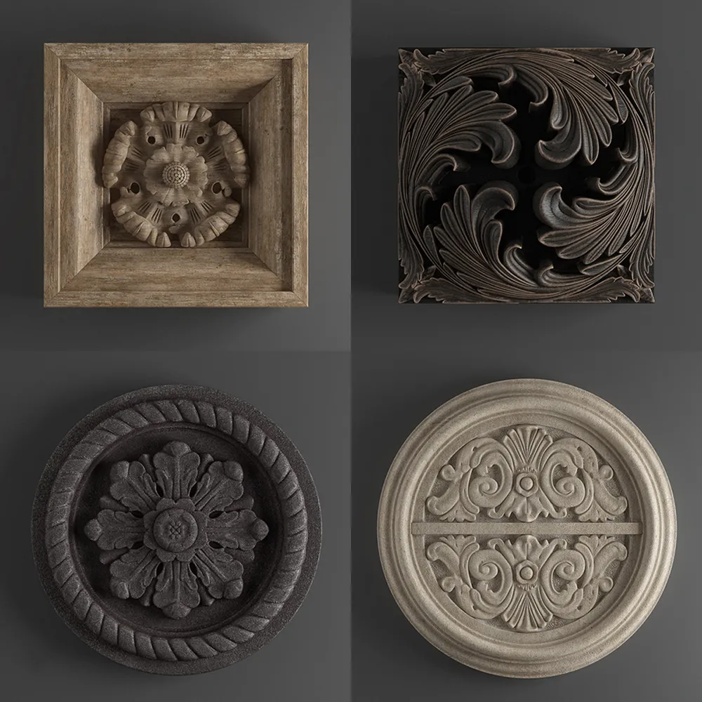 decoration – Wall decors collections 6 3ds Max