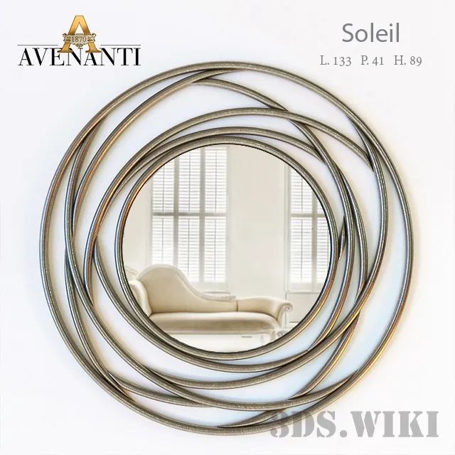 decoration – Wall mirror Avenanti Soleil 3ds Max