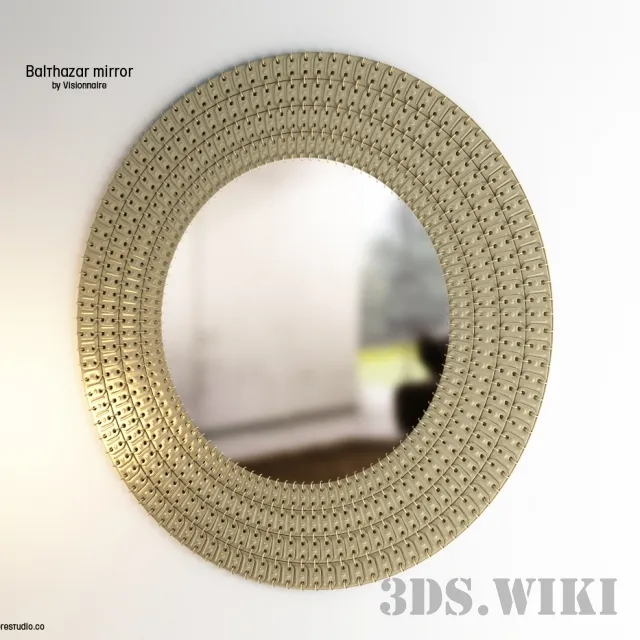 decoration – Wall mirror Balthazar IPE Cavalli (Visionnaire) 3ds Max