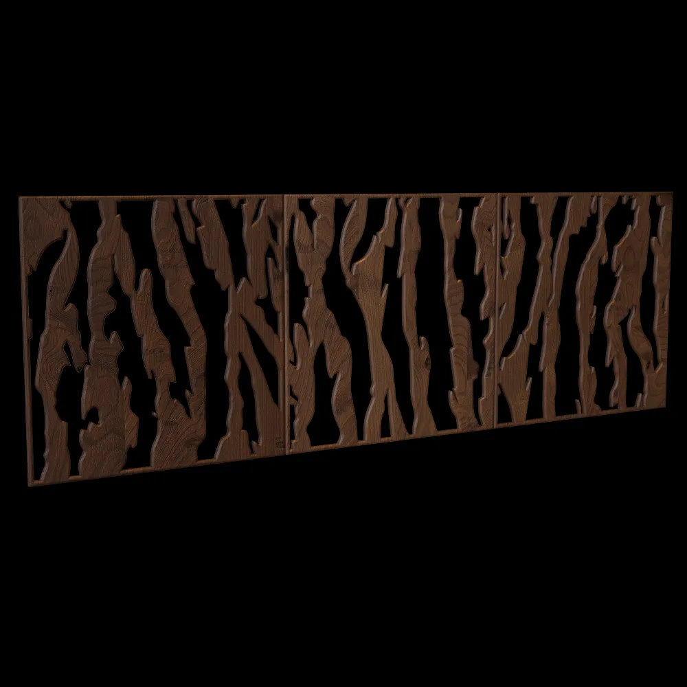 decoration – Wall panel Bark 3ds Max