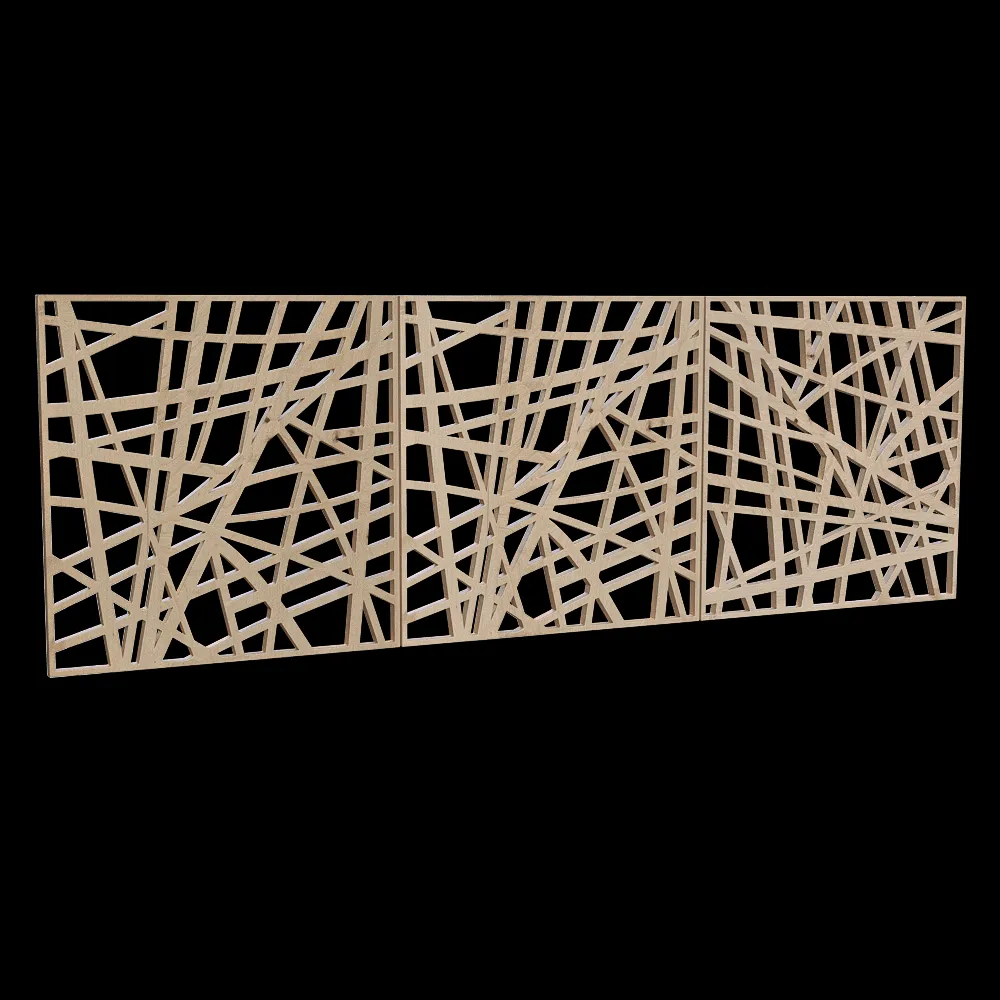 decoration – Wall panel Straw 3ds Max