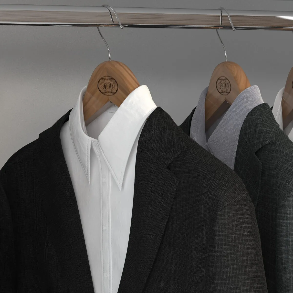 decoration – Wardrobe with men clothes 3ds Max