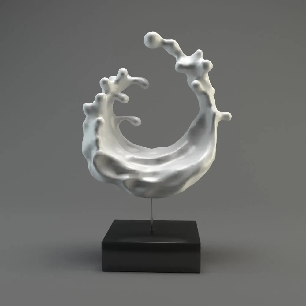 decoration – Wave sculpture 3ds Max