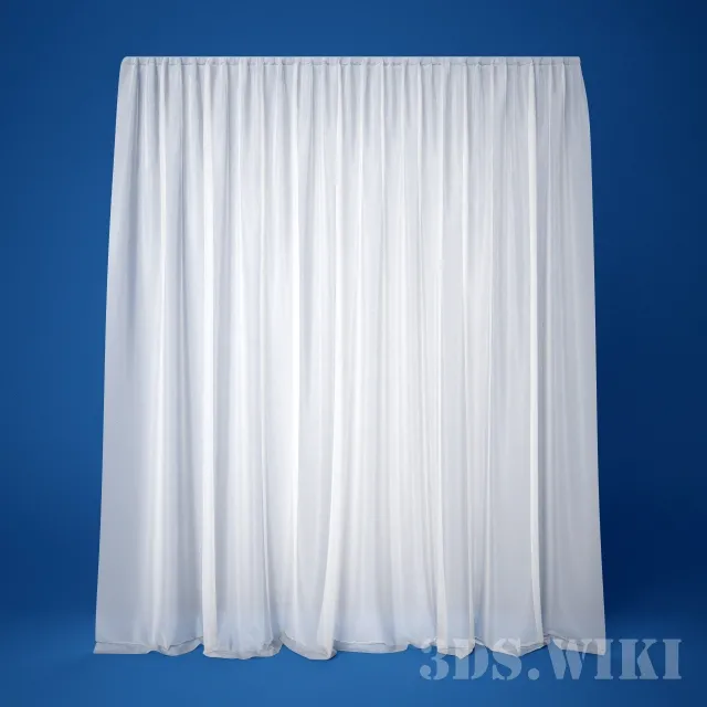 decoration – White beautiful tulle 3ds Max